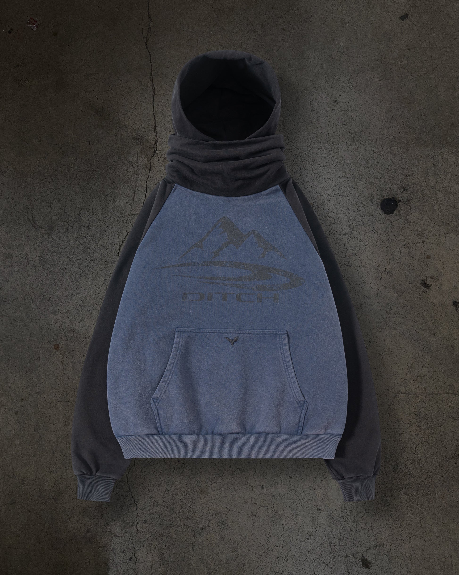 SUMMIT MASKED HOODIE (BLEU)-IYAMIUIO