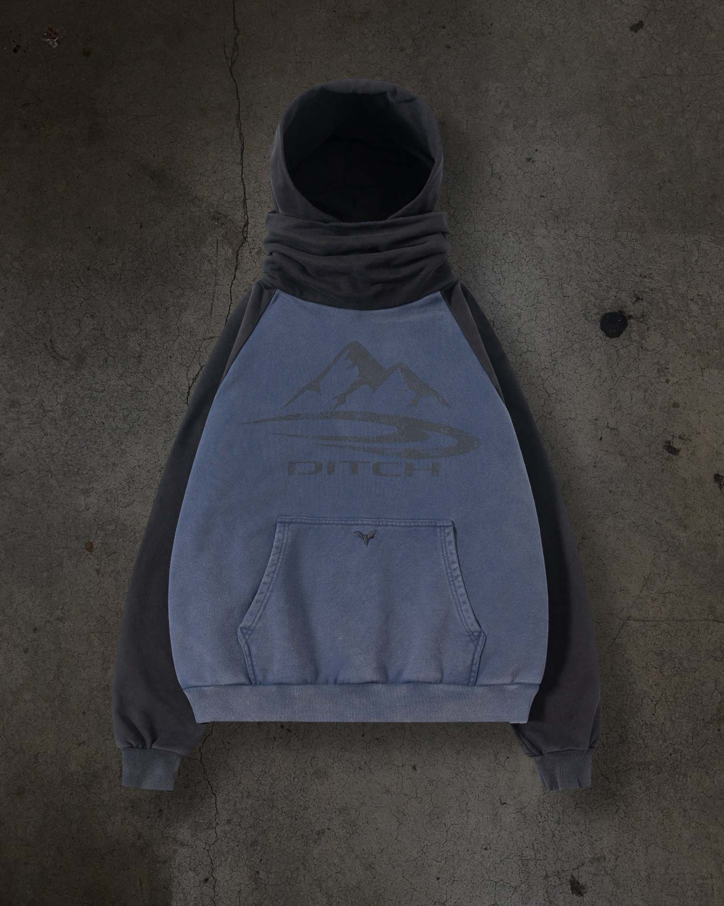 SUMMIT MASKED HOODIE (BLEU)-IYAMIUIO