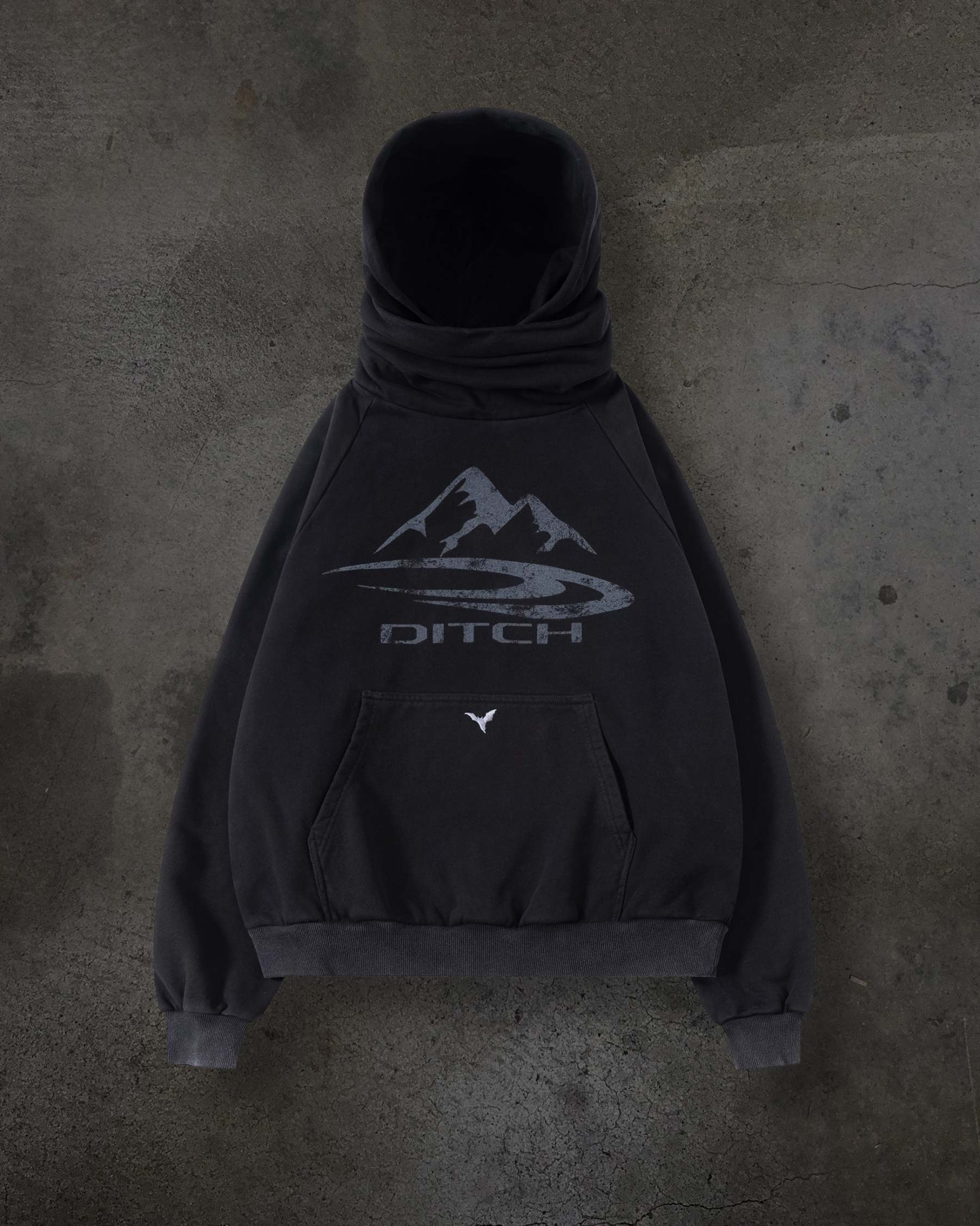 SUMMIT MASKED HOODIE (COAL)-IYAMIUIO