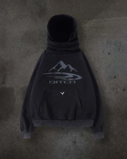 SUMMIT MASKED HOODIE (COAL)-IYAMIUIO
