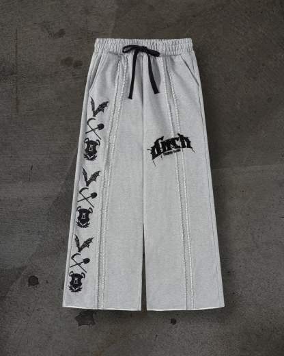 PATCHED SWEATS (HEATHER GREY)-IYAMIUIO