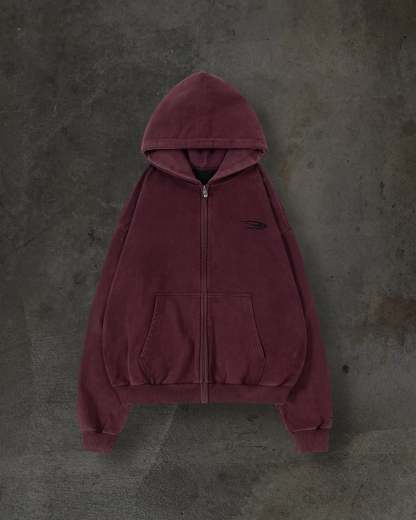 ATHLETIC ZIPUP (CRIMSON)-IYAMIUIO