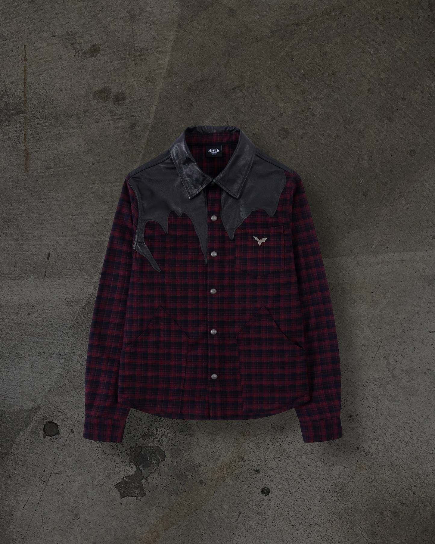 LEATHER FLANNEL (CRIMSON)-IYAMIUIO