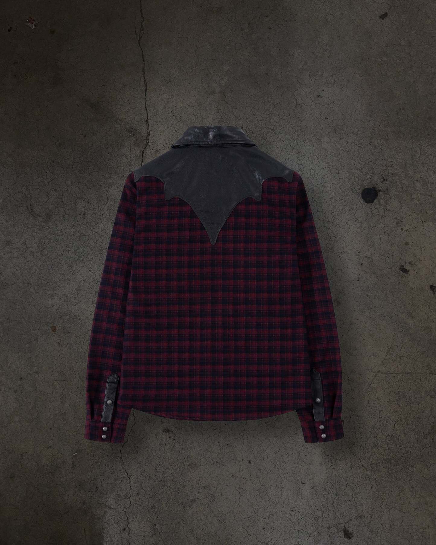 LEATHER FLANNEL (CRIMSON)-IYAMIUIO