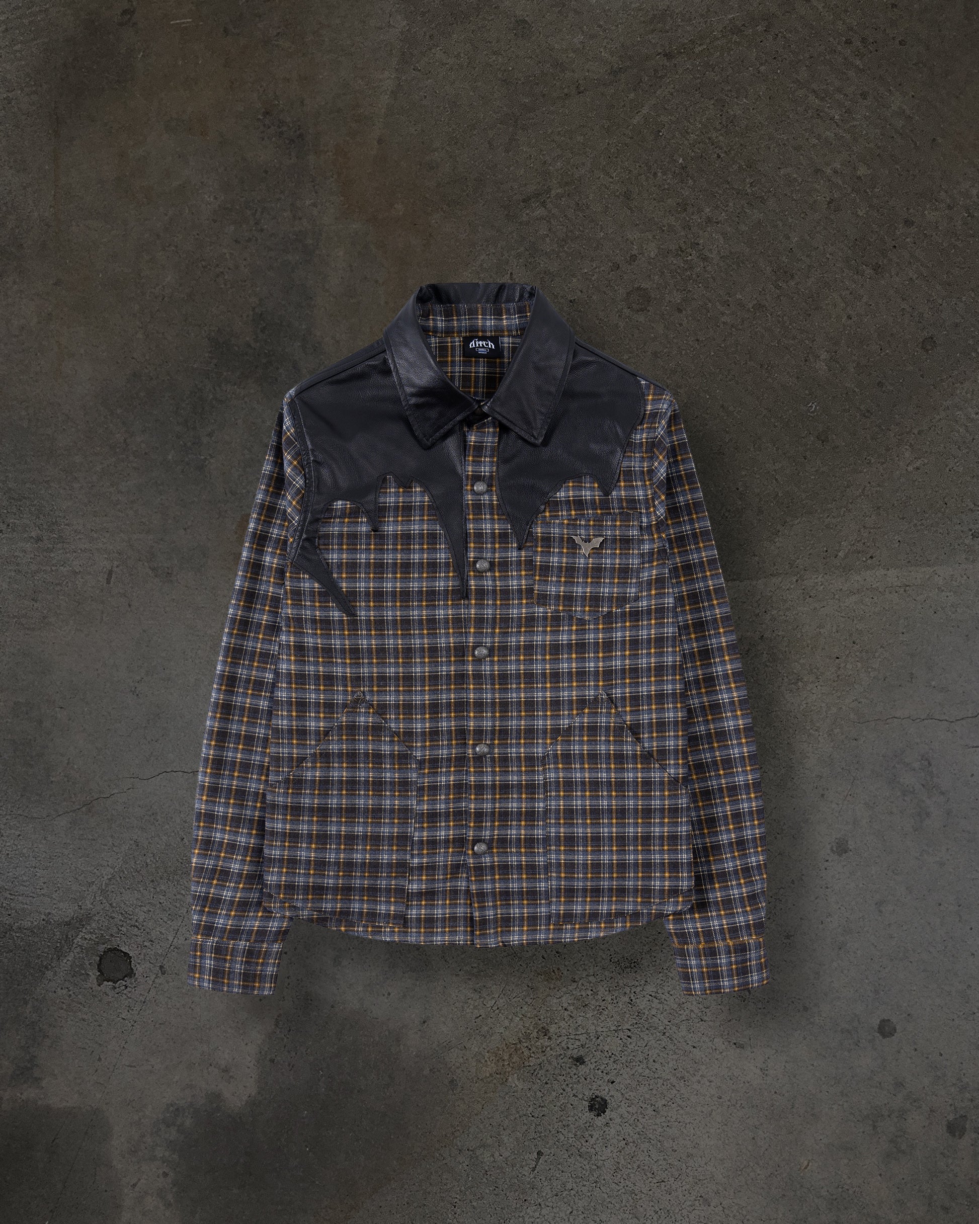 LEATHER FLANNEL (BROWN)-IYAMIUIO