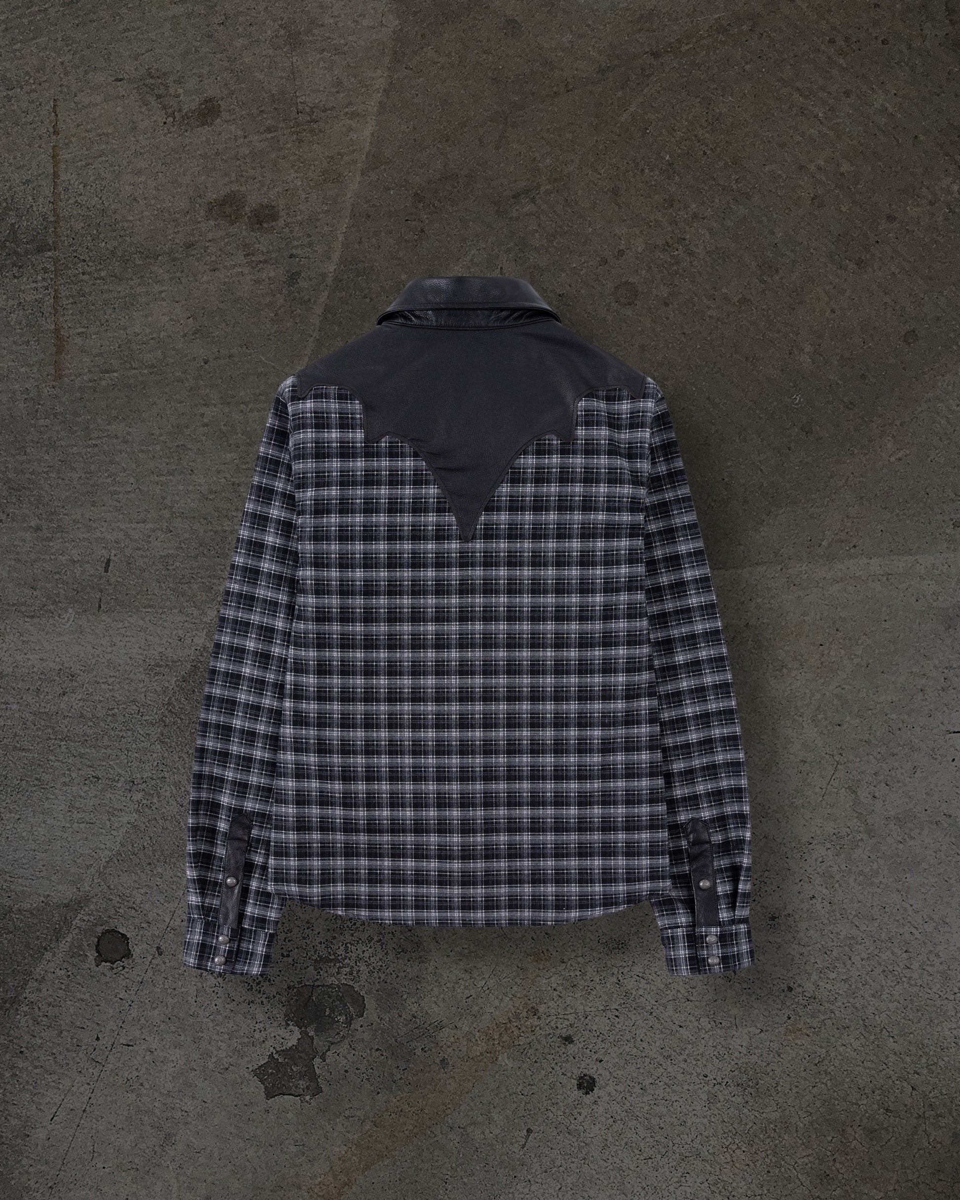 LEATHER FLANNEL (BLACK)-IYAMIUIO