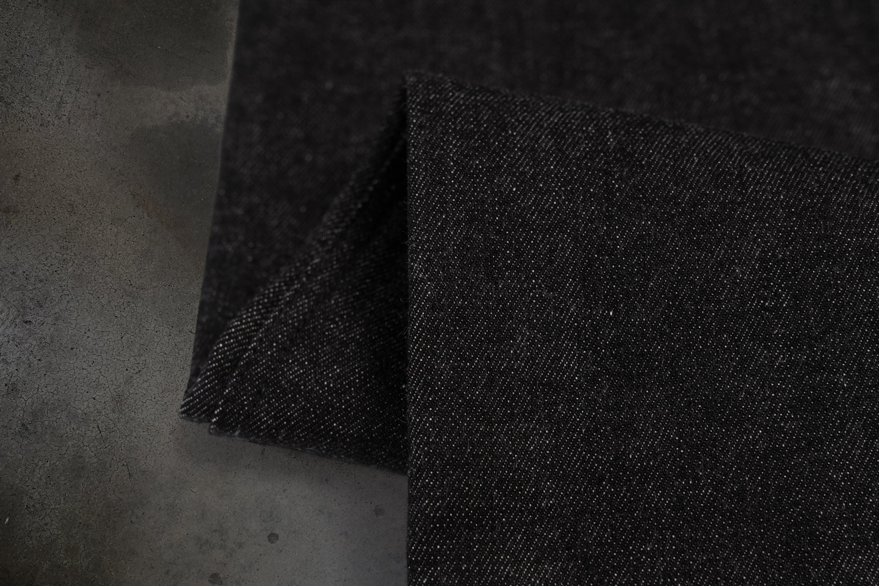 JAPANESE SELVEDGE SLUB DOUBLE KNEES (COAL)-IYAMIUIO