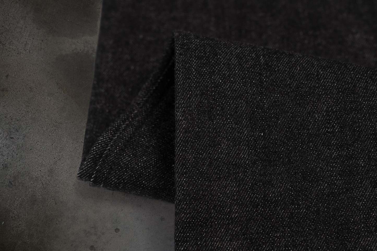 JAPANESE SELVEDGE SLUB DOUBLE KNEES (COAL)-IYAMIUIO
