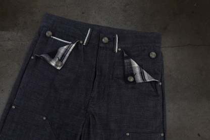 JAPANESE SELVEDGE SLUB DOUBLE KNEES (INDIGO)-IYAMIUIO