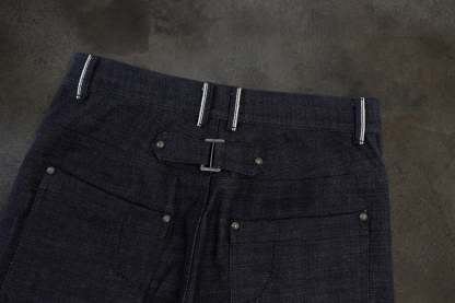 JAPANESE SELVEDGE SLUB DOUBLE KNEES (INDIGO)-IYAMIUIO