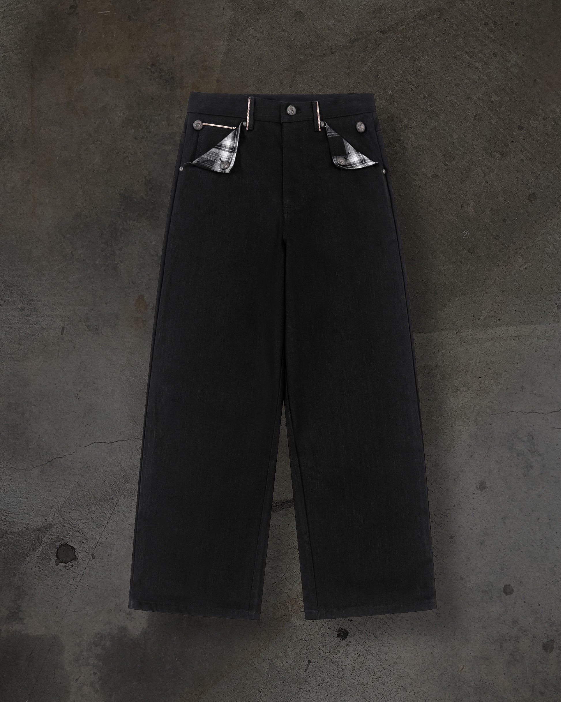 JAPANESE SELVEDGE SLUB DENIM (JET BLACK)-IYAMIUIO