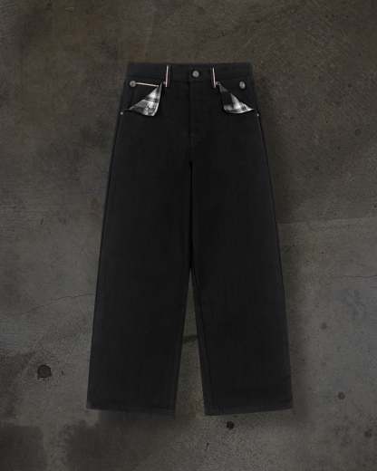 JAPANESE SELVEDGE SLUB DENIM (JET BLACK)-IYAMIUIO