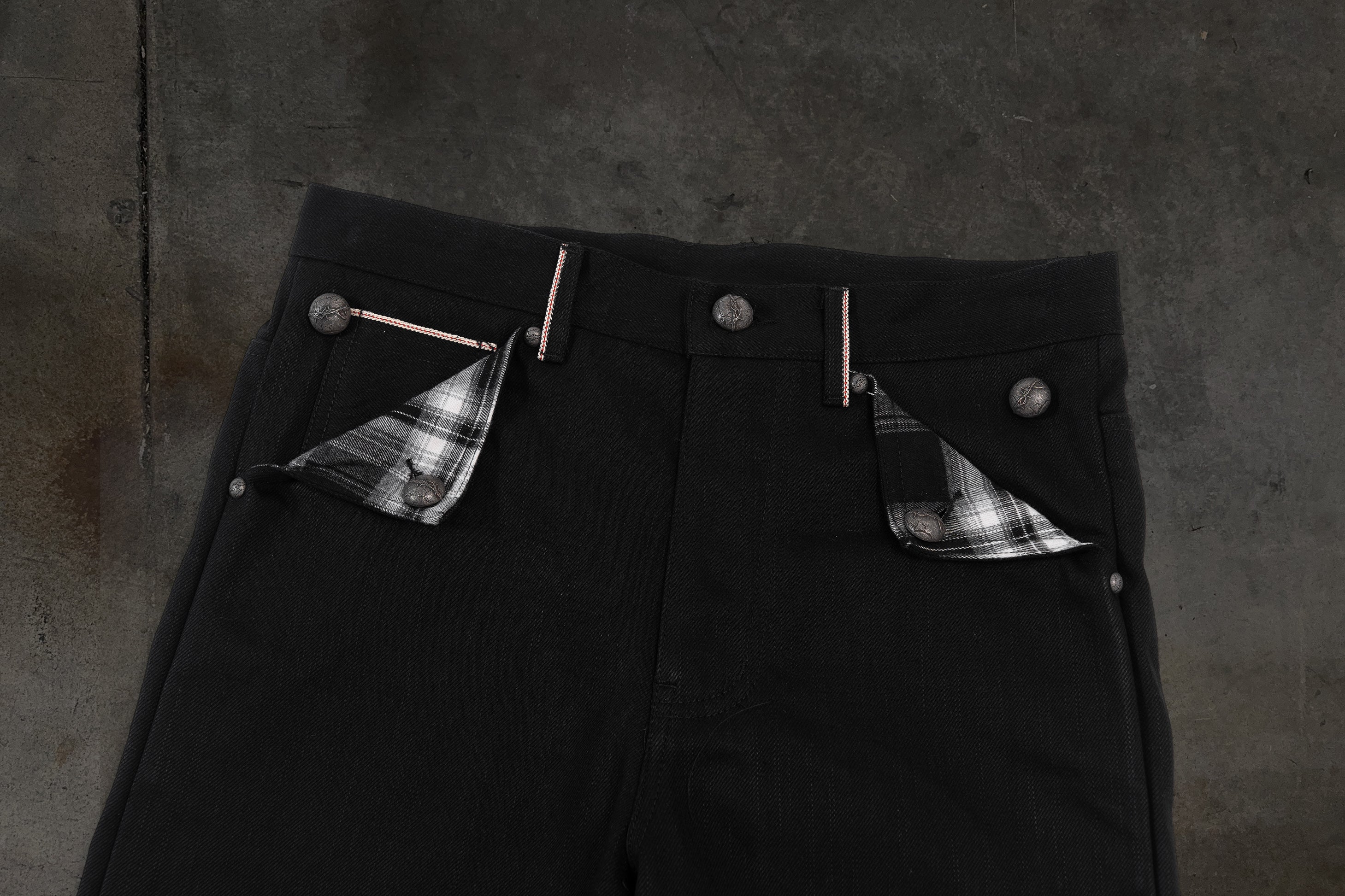 JAPANESE SELVEDGE SLUB DENIM (JET BLACK)-IYAMIUIO