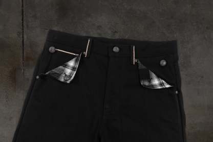 JAPANESE SELVEDGE SLUB DENIM (JET BLACK)-IYAMIUIO