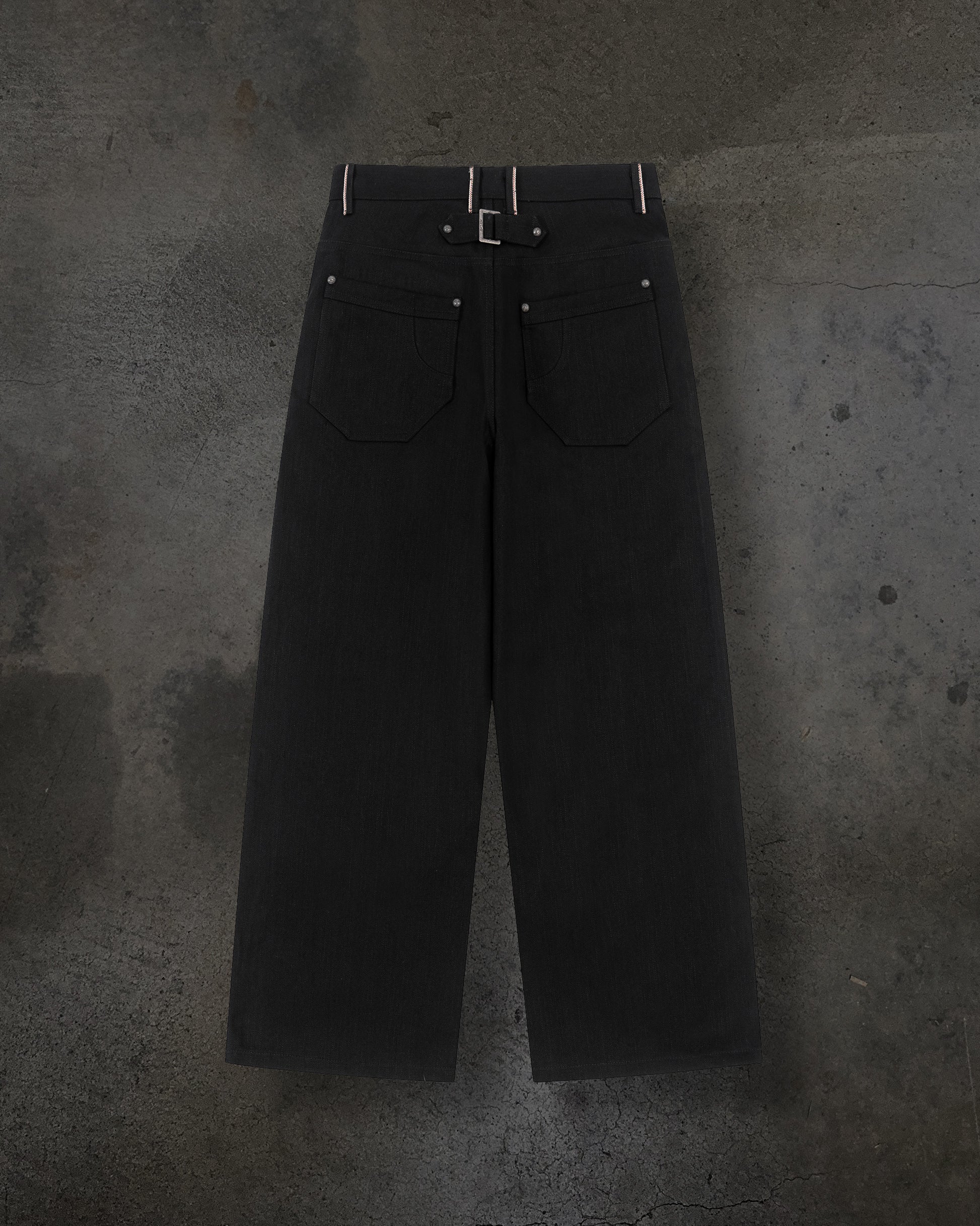 JAPANESE SELVEDGE SLUB DENIM (JET BLACK)-IYAMIUIO