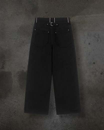 JAPANESE SELVEDGE SLUB DENIM (JET BLACK)-IYAMIUIO