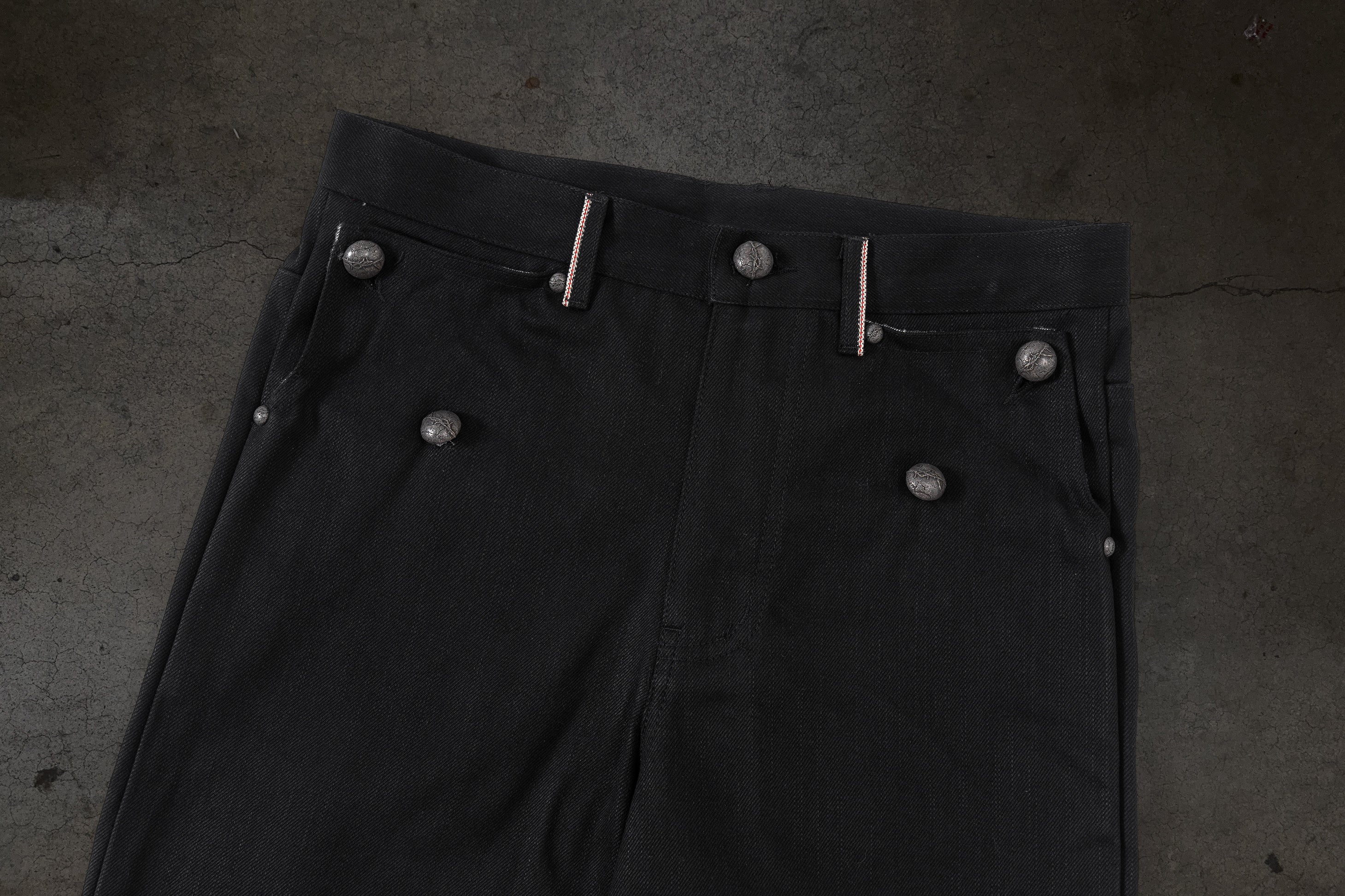 JAPANESE SELVEDGE SLUB DENIM (JET BLACK)-IYAMIUIO