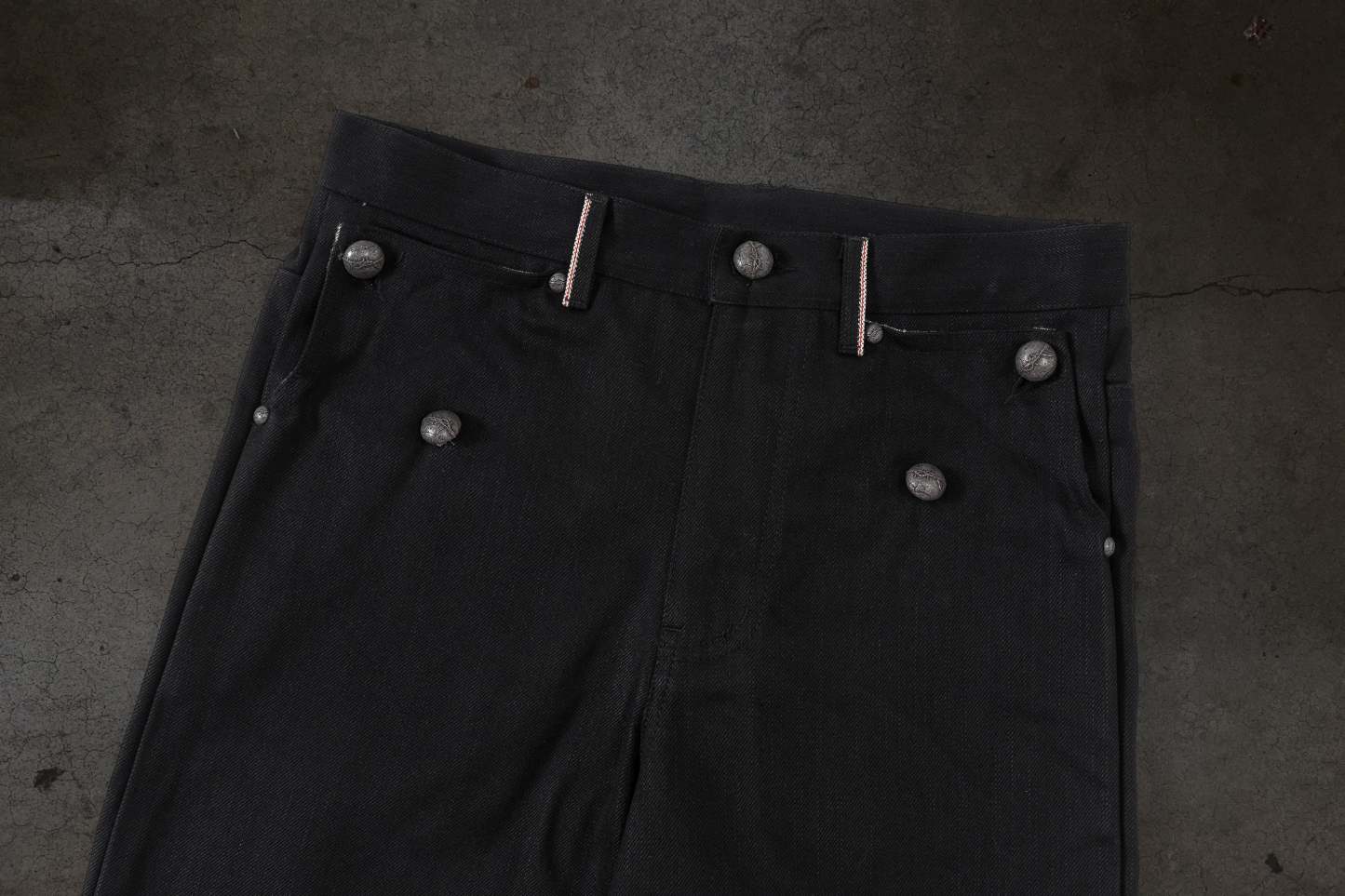 JAPANESE SELVEDGE SLUB DENIM (JET BLACK)-IYAMIUIO