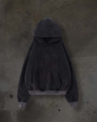 STITCHED LOGO PULLOVER (COAL)-IYAMIUIO