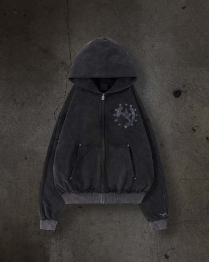 HORSESHOE ZIPUP (COAL)-IYAMIUIO