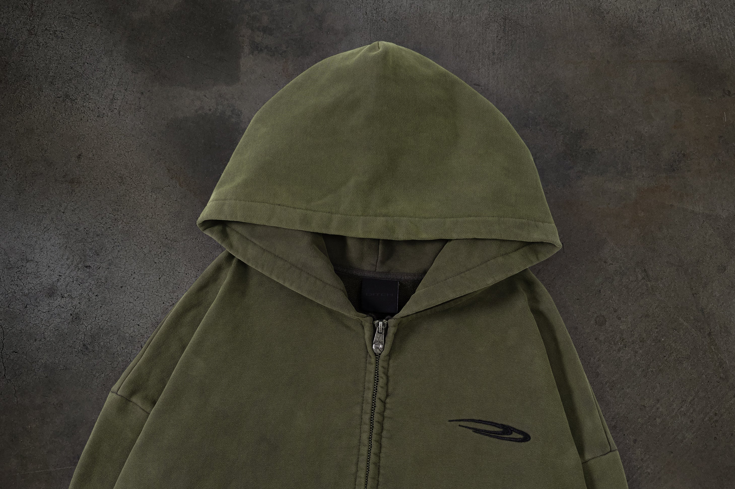 ATHLETIC BARBED ZIPUP (ASH)-IYAMIUIO