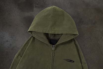 ATHLETIC BARBED ZIPUP (ASH)-IYAMIUIO