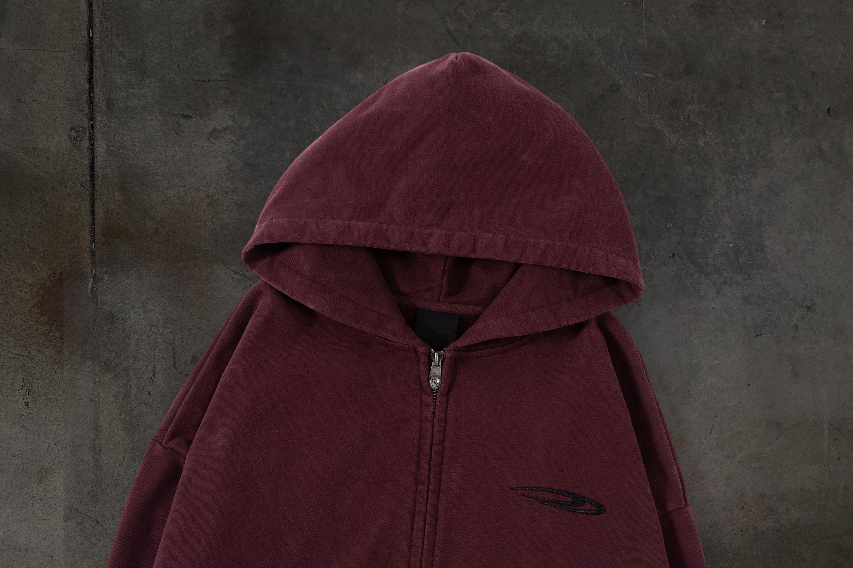 ATHLETIC BARBED ZIPUP (CRIMSON)-IYAMIUIO