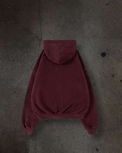 ATHLETIC BARBED ZIPUP (CRIMSON)-IYAMIUIO