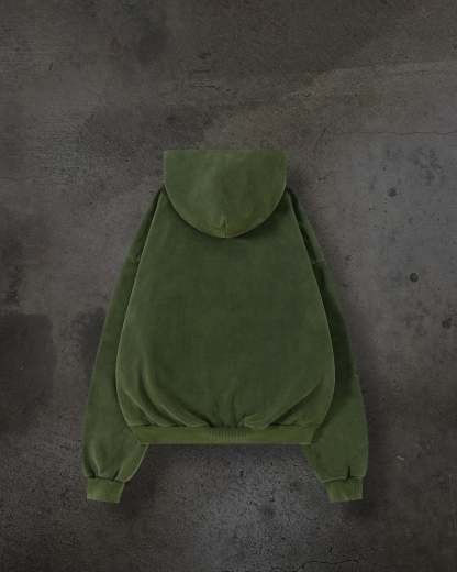 ATHLETIC BARBED ZIPUP (PINE)-IYAMIUIO