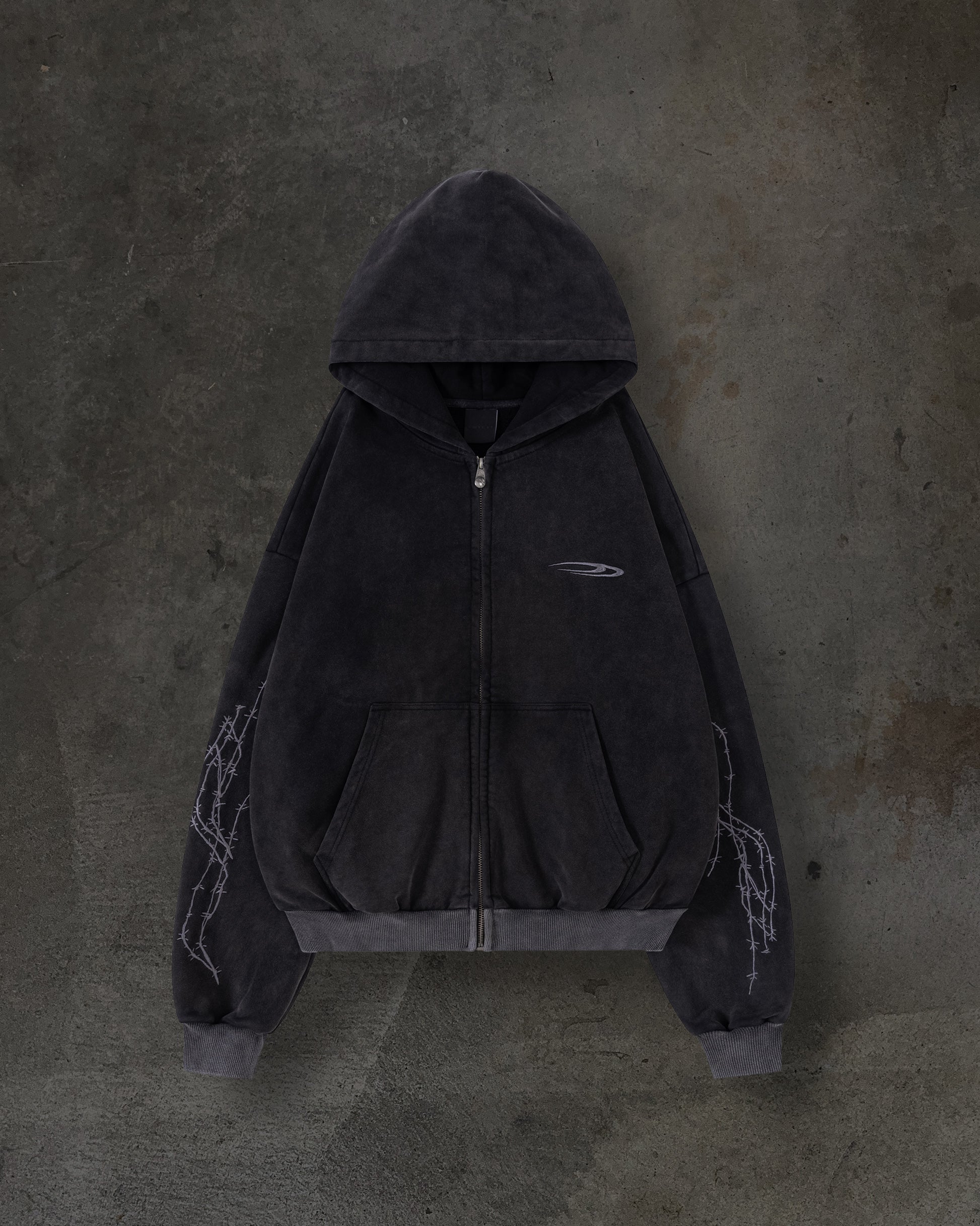 ATHLETIC BARBED ZIPUP (COAL)-IYAMIUIO