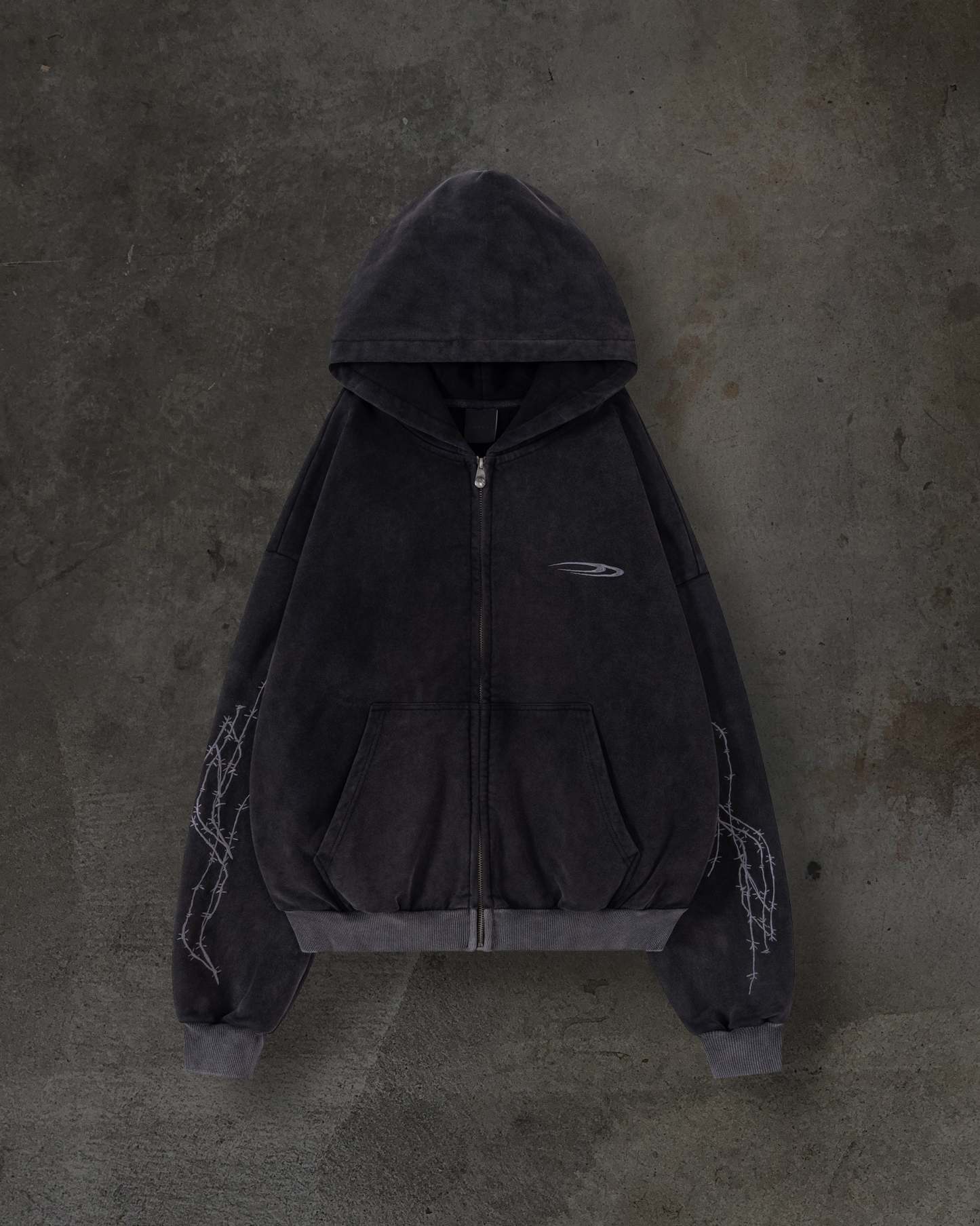 ATHLETIC BARBED ZIPUP (COAL)-IYAMIUIO