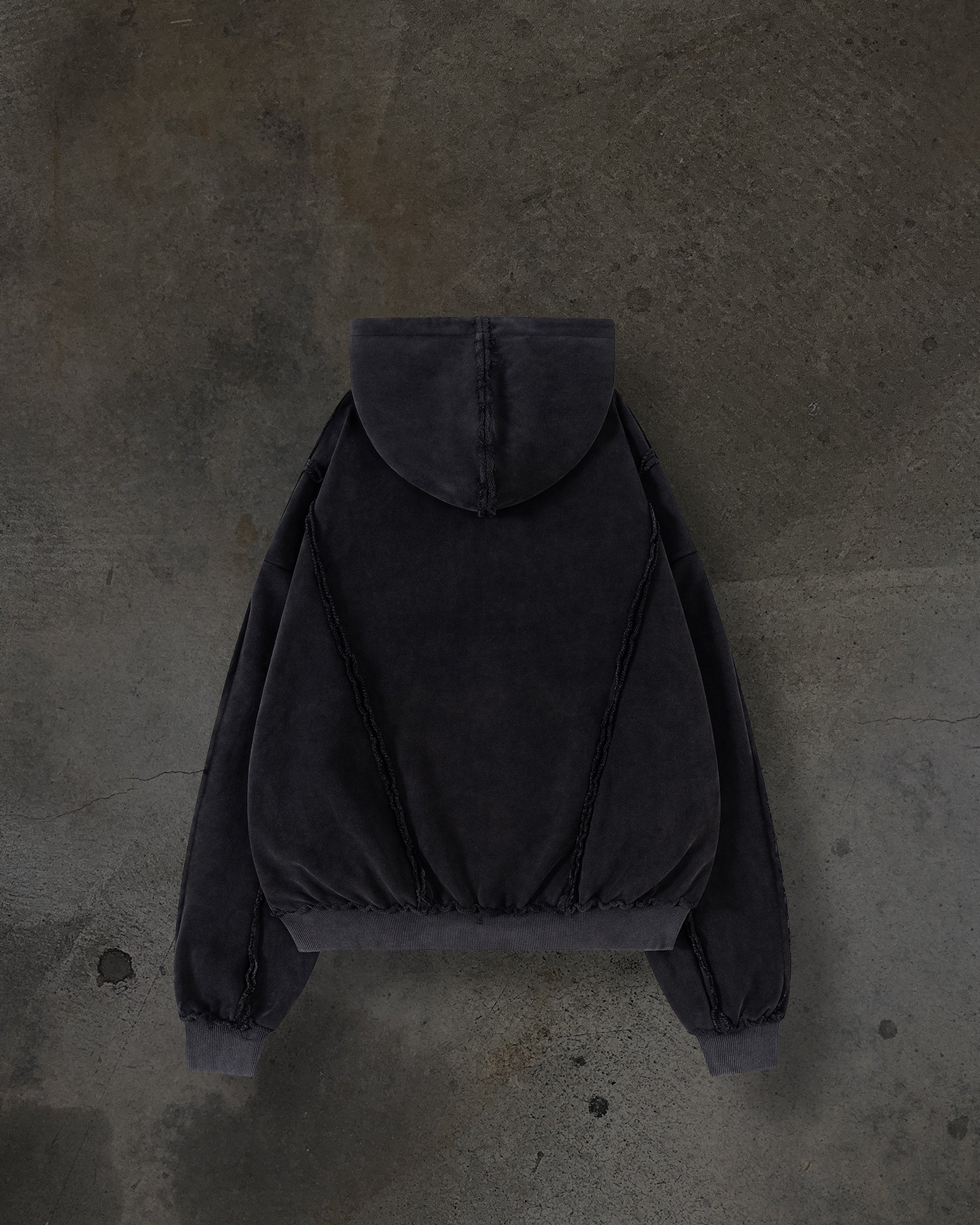 MENDED ZIPUP (COAL)-IYAMIUIO