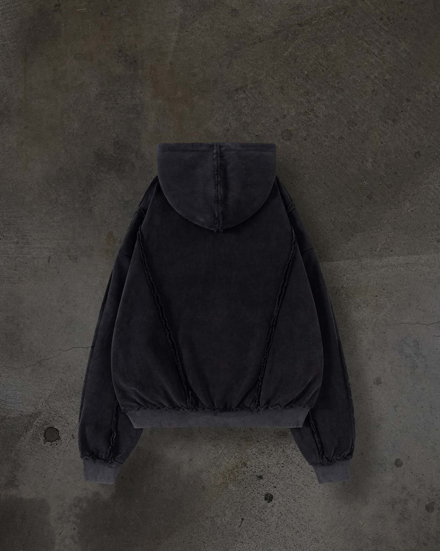 MENDED ZIPUP (COAL)-IYAMIUIO