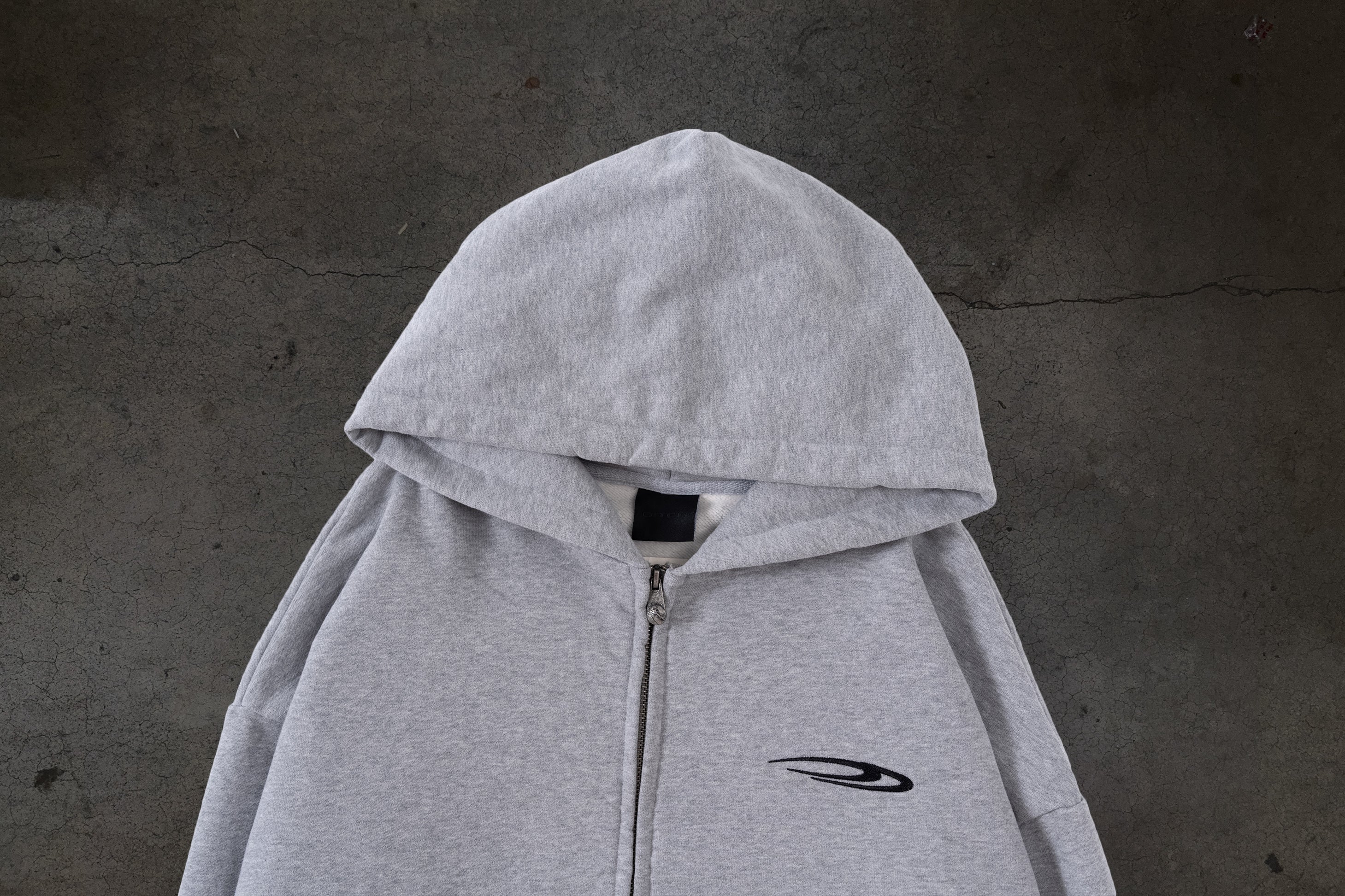 ATHLETIC BARBED ZIPUP (HEATHER)-IYAMIUIO