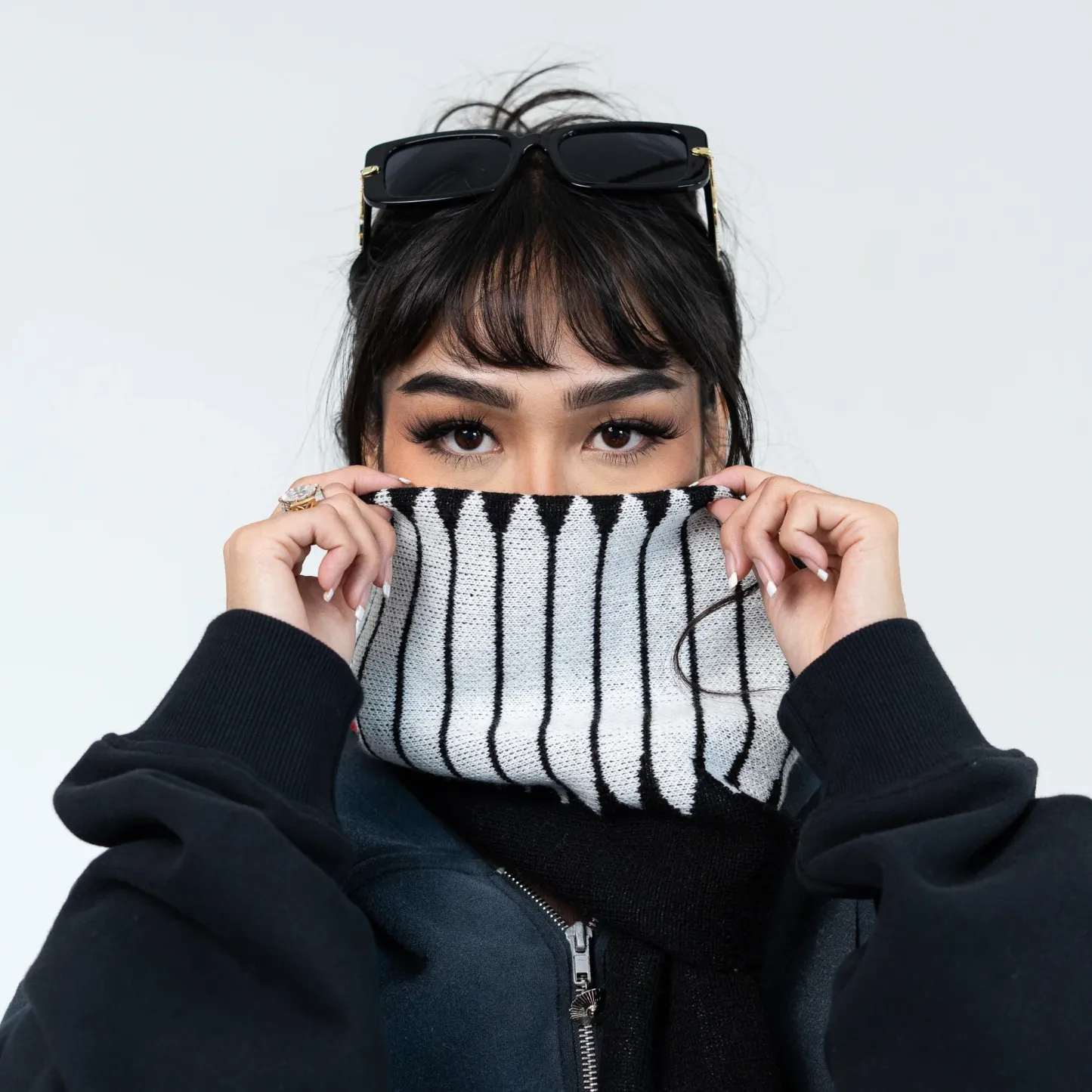 Occult Zip Hoodie (Free scarf)-IYAMIUIO