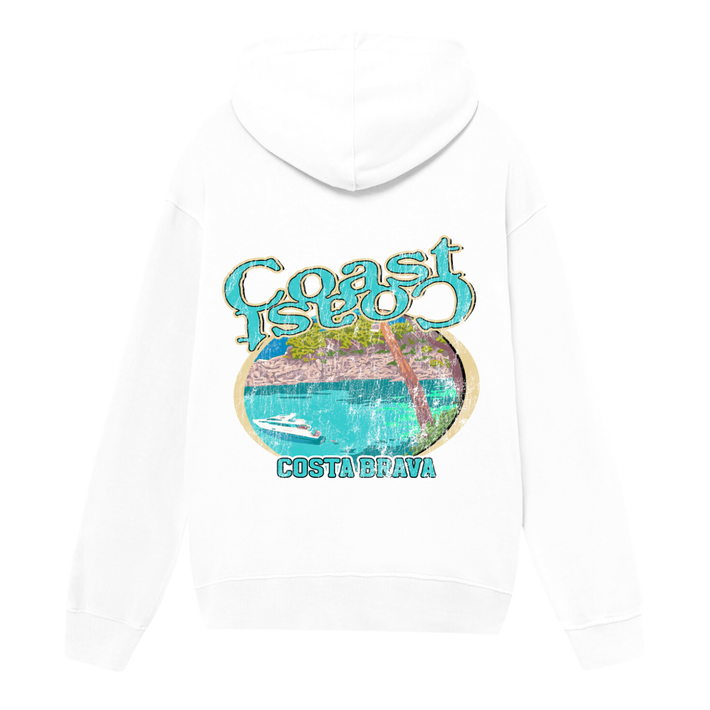 White Costa Brava Hoodie-IYAMIUIO