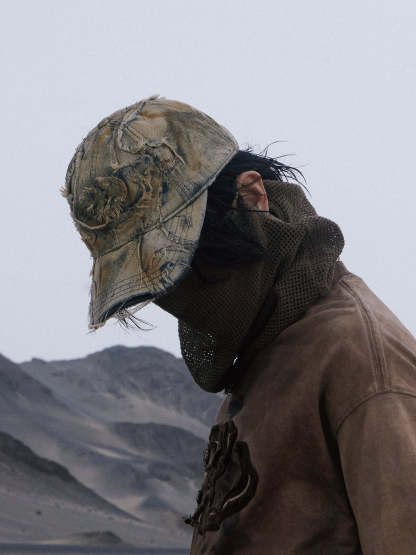 Personsoul Distressed Denim Baseball Cap-IYAMIUIO