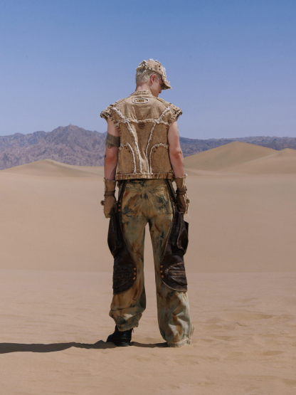 Personsoul Tactical Structure Denim Sleeveless Vest-IYAMIUIO