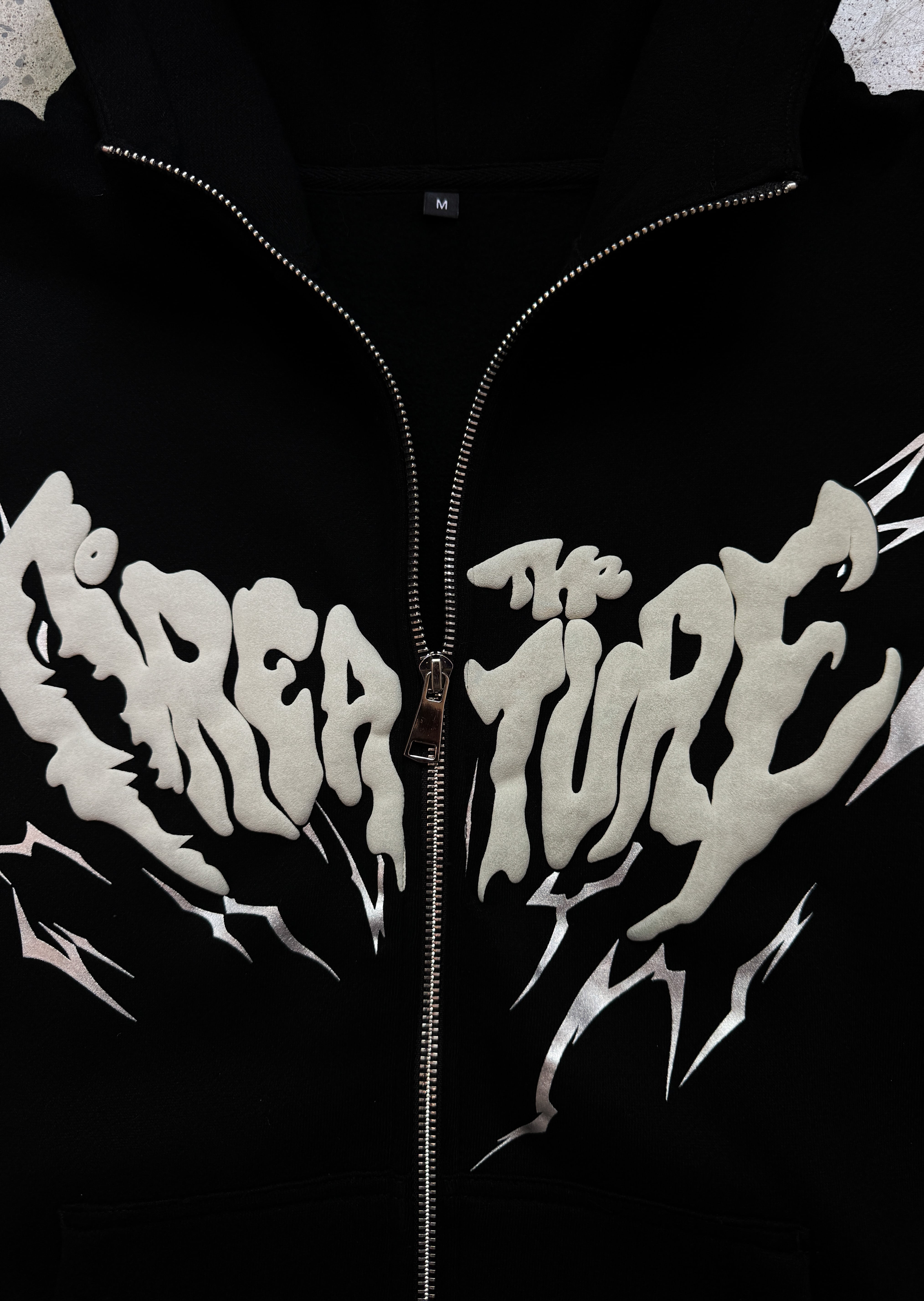"Creature" Zip-Up Hoodie-IYAMIUIO