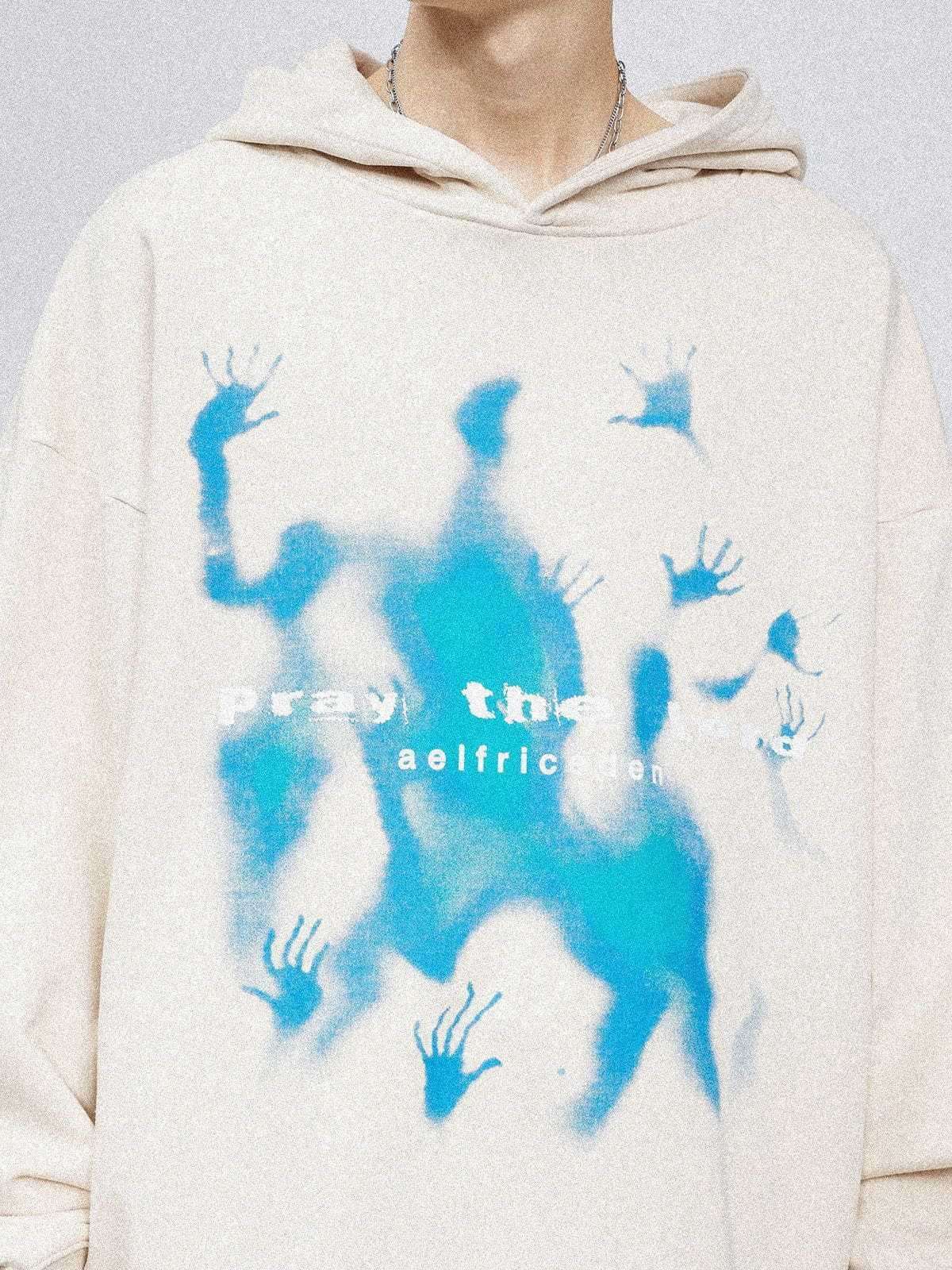 Aelfric Eden Abstraction Shadow Print Hoodie-IYAMIUIO