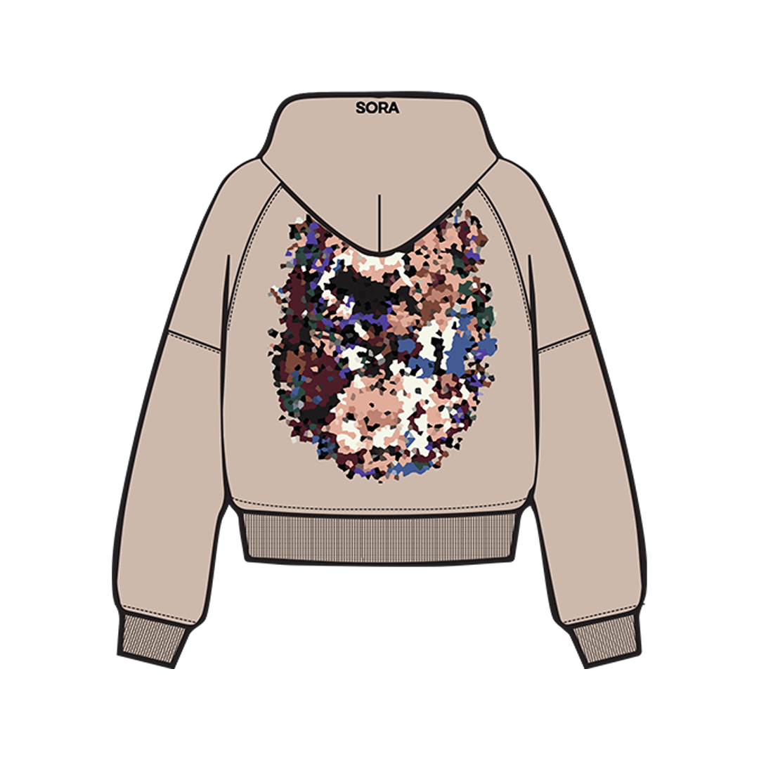 "Hero's Path" Hoodie Beige-IYAMIUIO