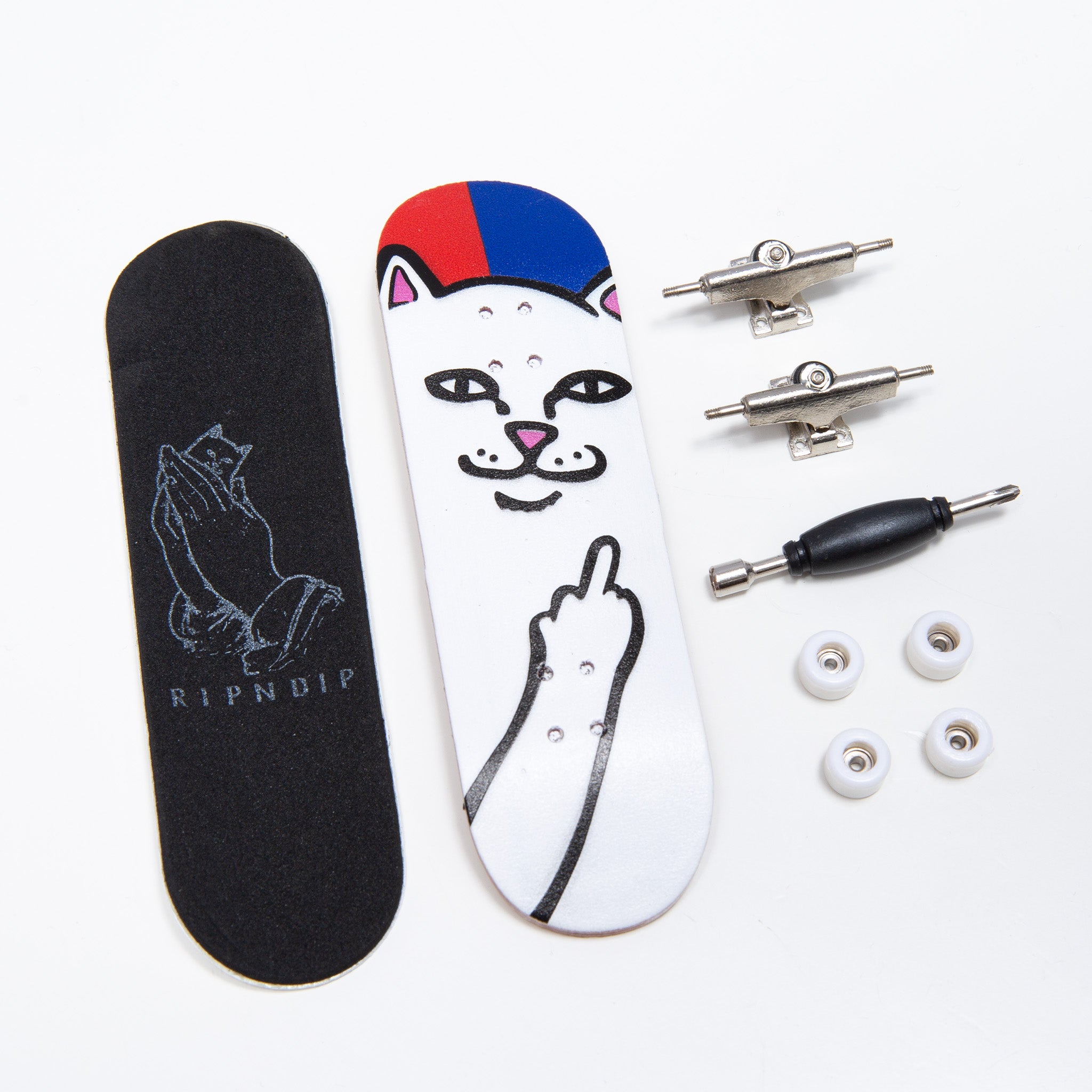 Lord Nermal Mini Skateboard (Red/Blue)-IYAMIUIO