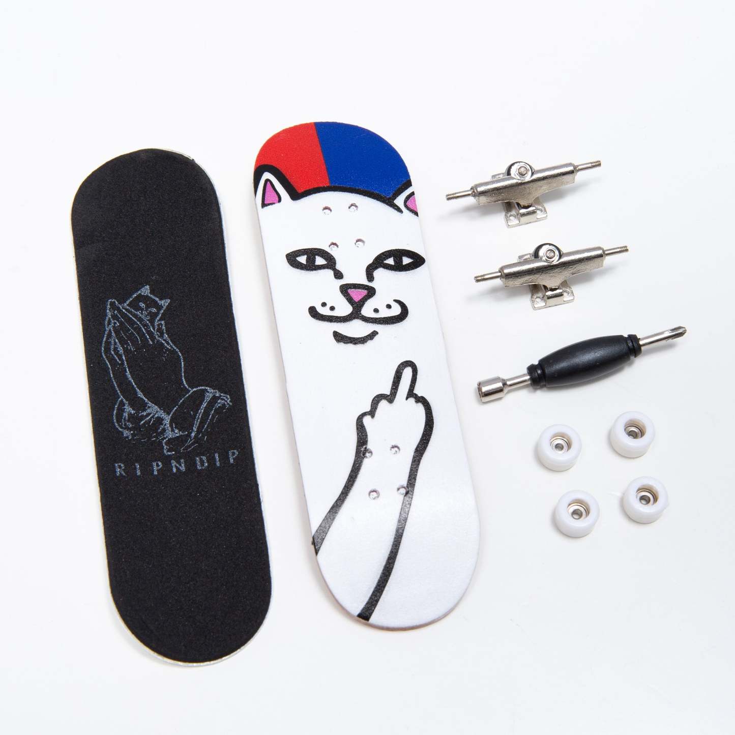 Lord Nermal Mini Skateboard (Red/Blue)-IYAMIUIO