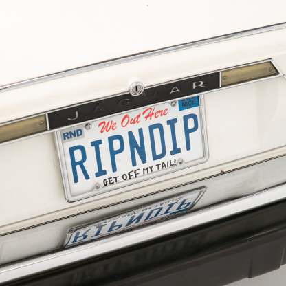 Ripndip License Plate (White)-IYAMIUIO