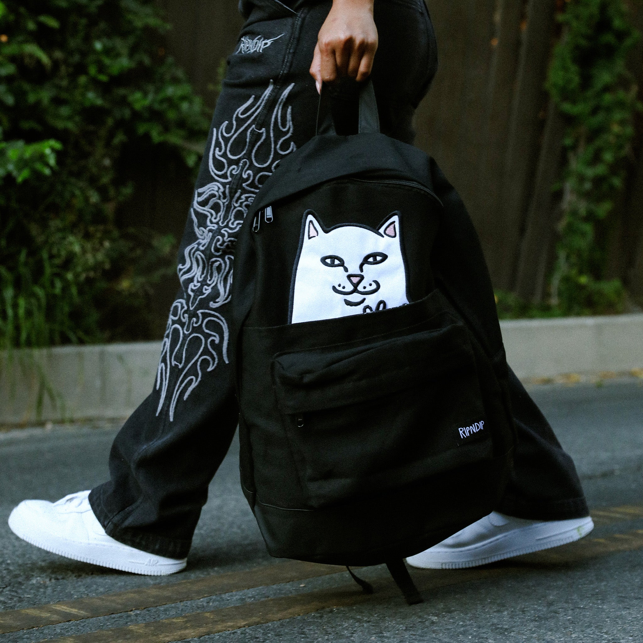 Lord Nermal Velcro Hands Backpack (Black)-IYAMIUIO