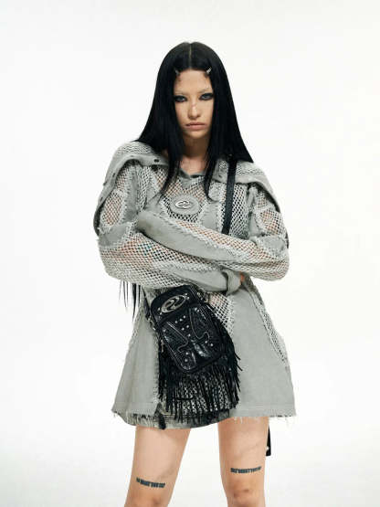 Personsoul Fringe Leather Cell Phone Bag-IYAMIUIO