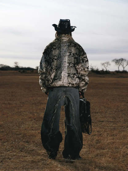 Personsoul Fringed Belt Raw Edge Jeans-IYAMIUIO