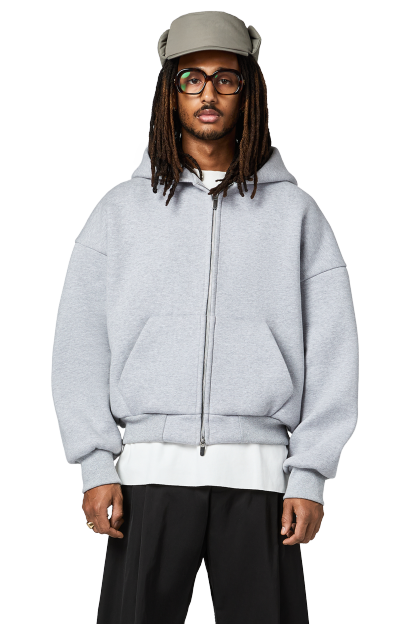 V2 Zipped Hoodie in Cloud