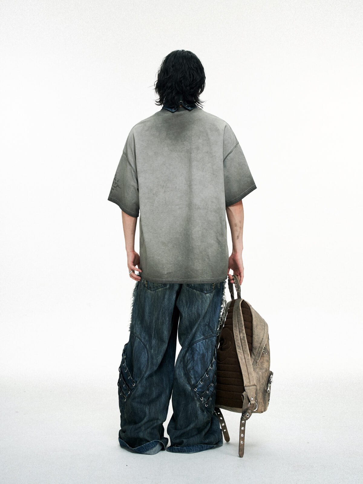 Personsoul Graphic Print Oversized T-Shirt-IYAMIUIO