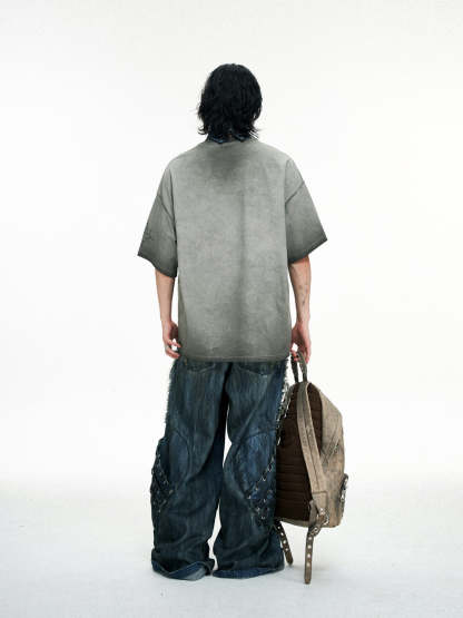 Personsoul Graphic Print Oversized T-Shirt-IYAMIUIO